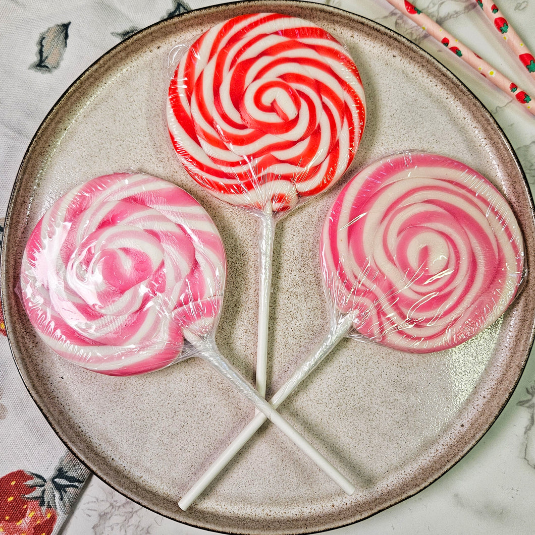 Trio of Fruity Giant Lollipops