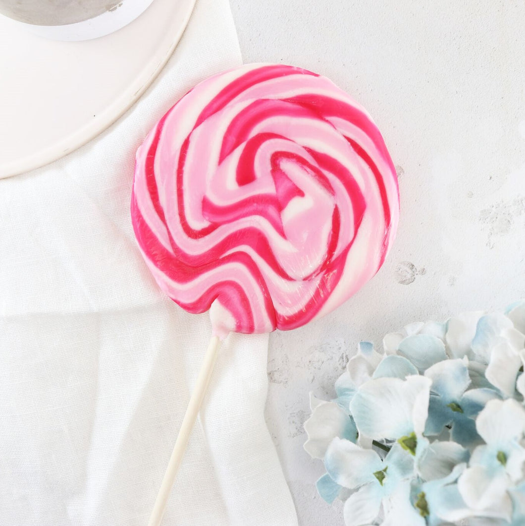 Raspberry Fizz Boozy Giant Lollipop