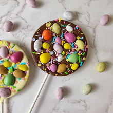 Load image into Gallery viewer, Giant Milk Chocolate Easter Egg Lollipop
